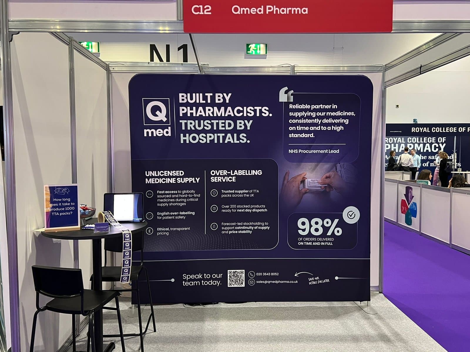 Qmed Pharma Backdrop Banner for Expo Event